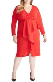 RACHEL Rachel Roy Ruffle Front Faux Wrap Dress  Plus Size    Nordstrom at Nordstrom